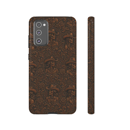 Tooled Skeleton Cowgirl Tough Case