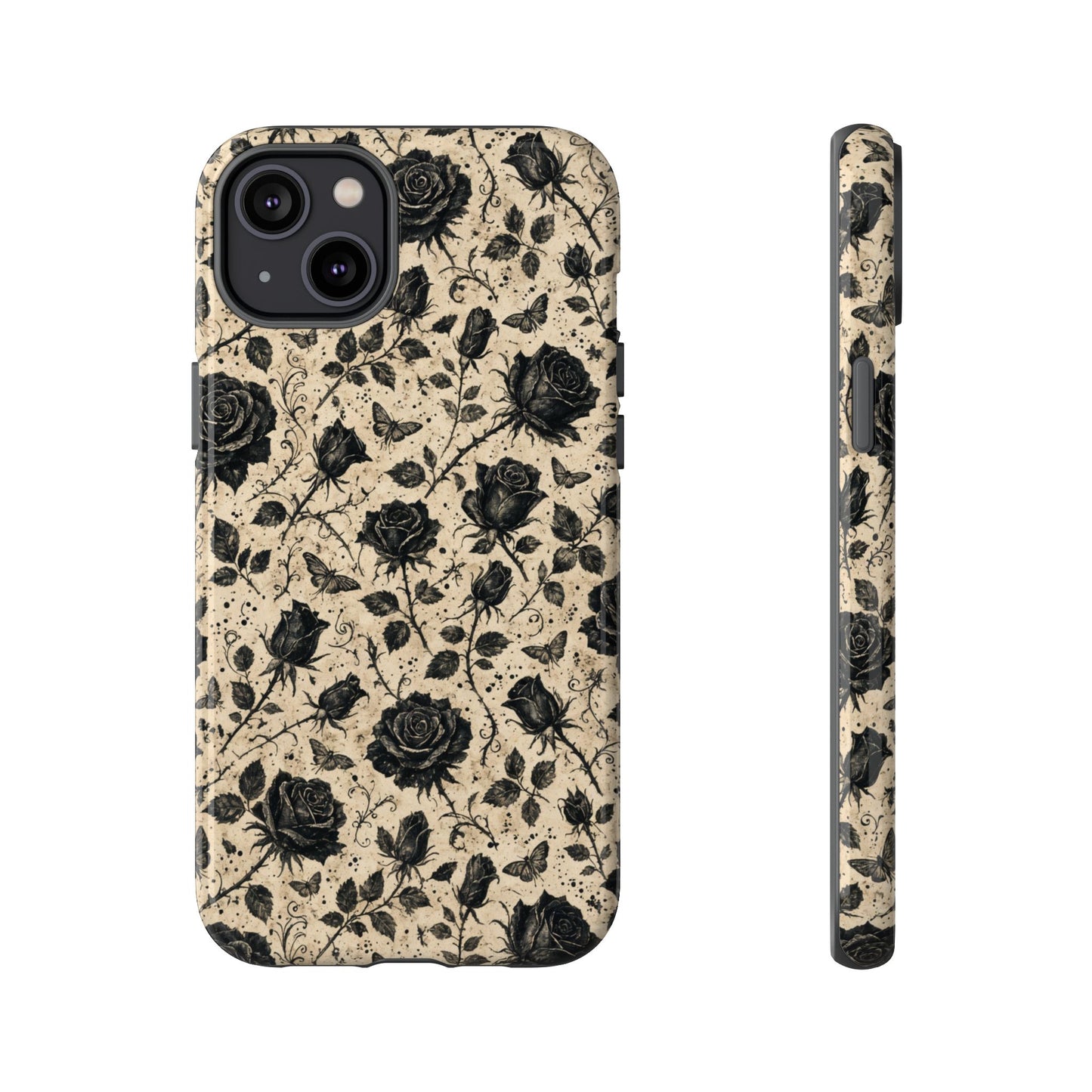 Black Rose Bone Tough Case