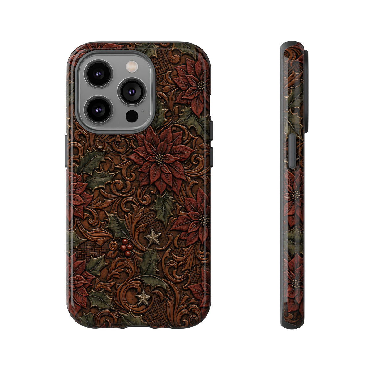 Tooled Poinsettia Tough Case
