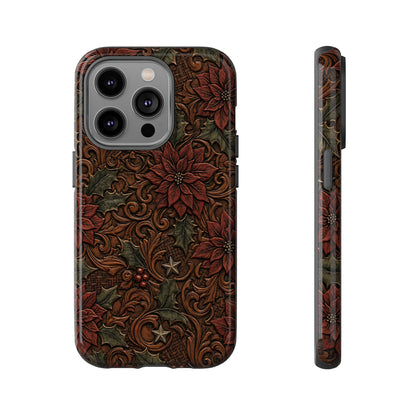 Tooled Poinsettia Tough Case