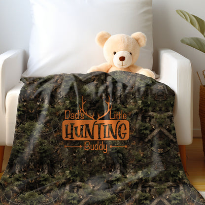 Dad's Little Hunting Buddy Camo Blanket