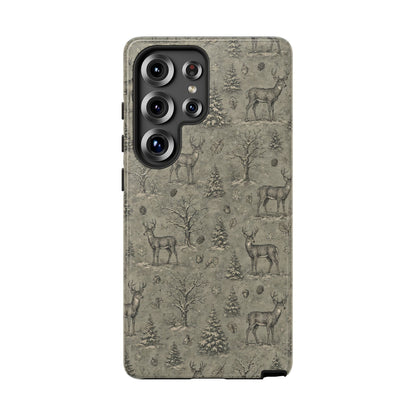 Etched Winter Buck Tough Case