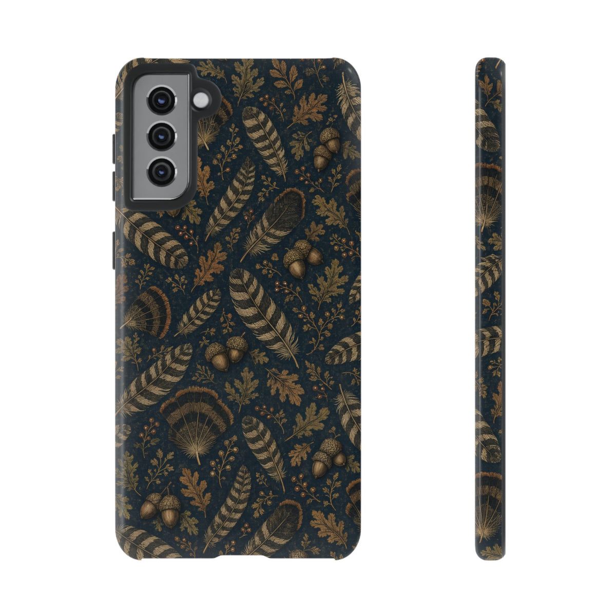 Navy Feathers Tough Case