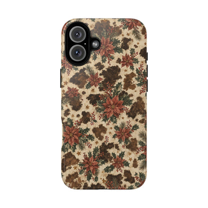 Cowhide Poinsettia Tough Case