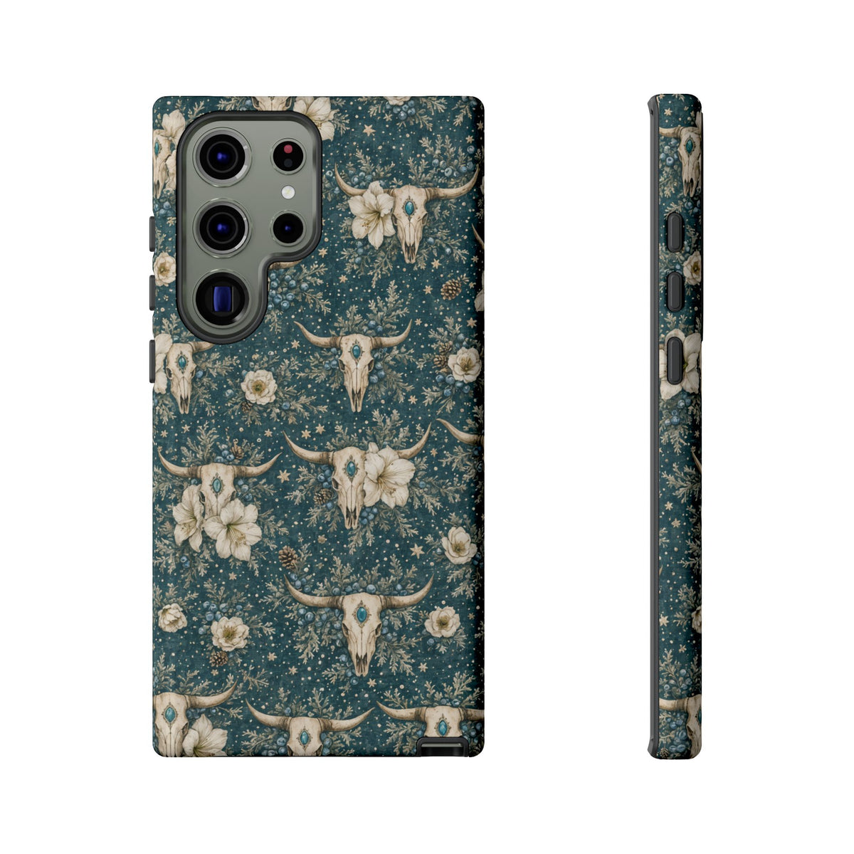 Turquoise Winter Skull Tough Case