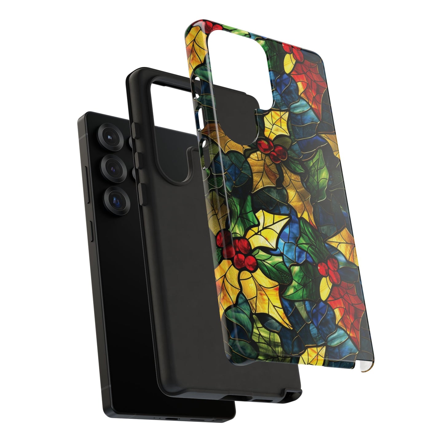 Stained Glass Holly Tough Phone Case