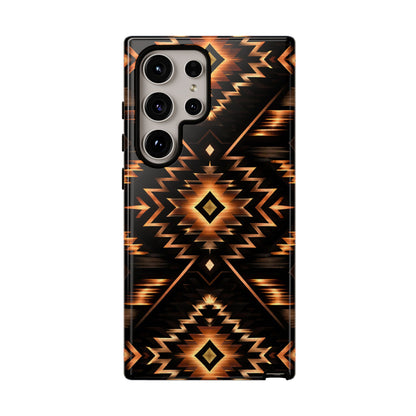 Black Gold Aztec Rug Tough Case