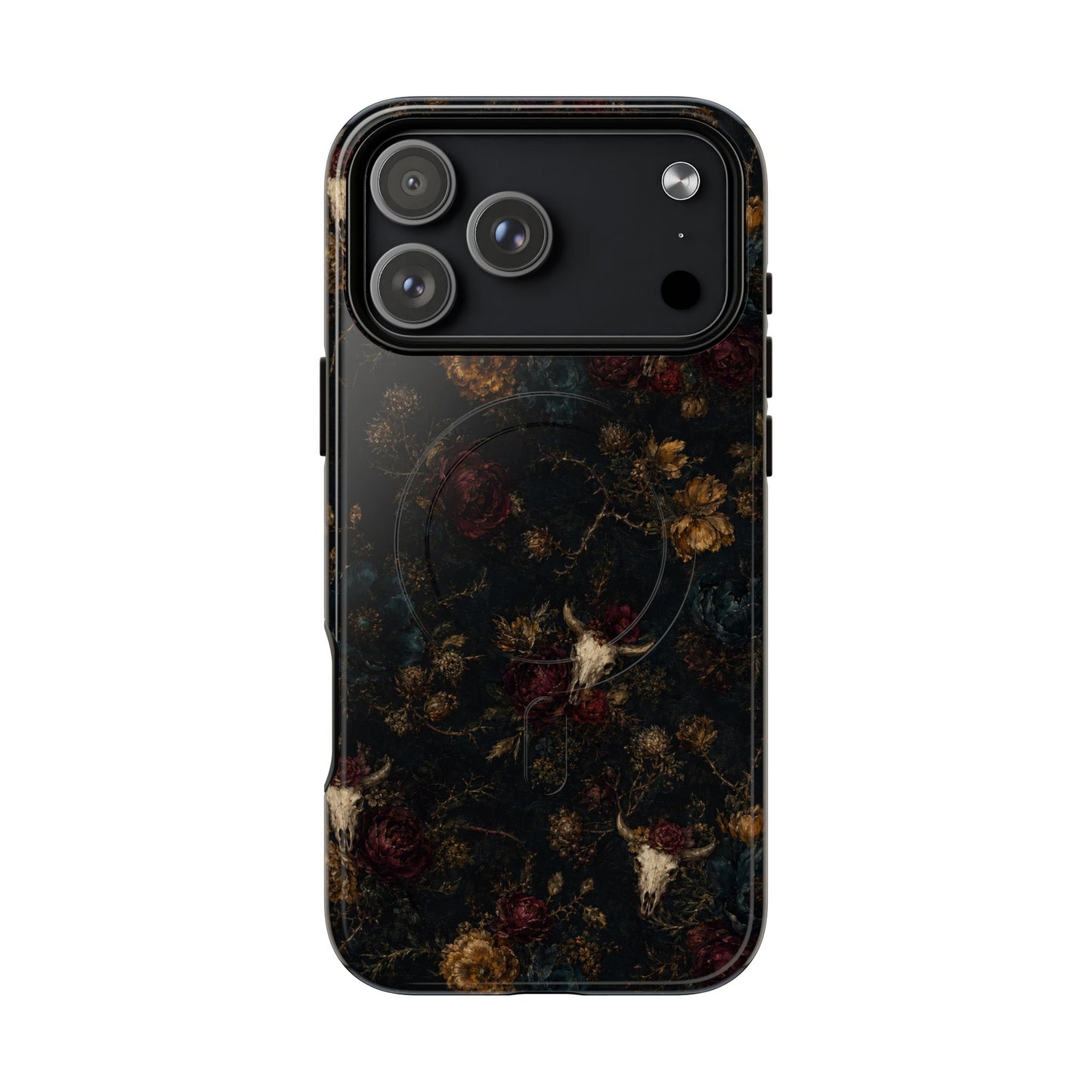 Bull Skull Bloom Magnetic Case