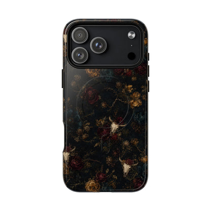 Bull Skull Bloom Magnetic Case