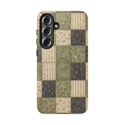 Sage Floral Patchwork Tough Case