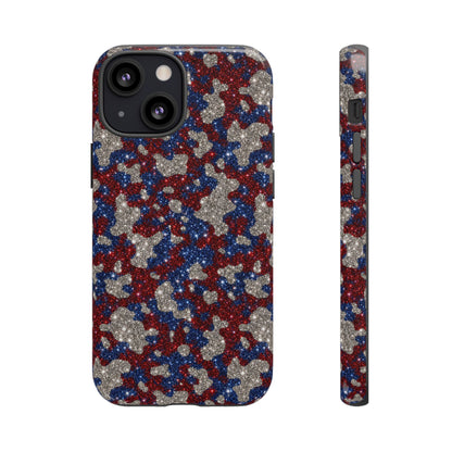 USA Cowhide Glitter Tough Case