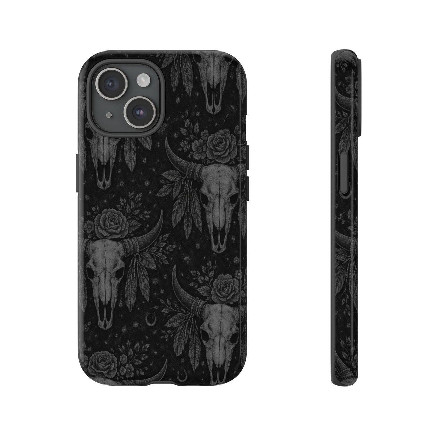 Western Noir Bull Skulls Tough Case