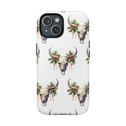 Christmas Bull Skull Magnetic Case