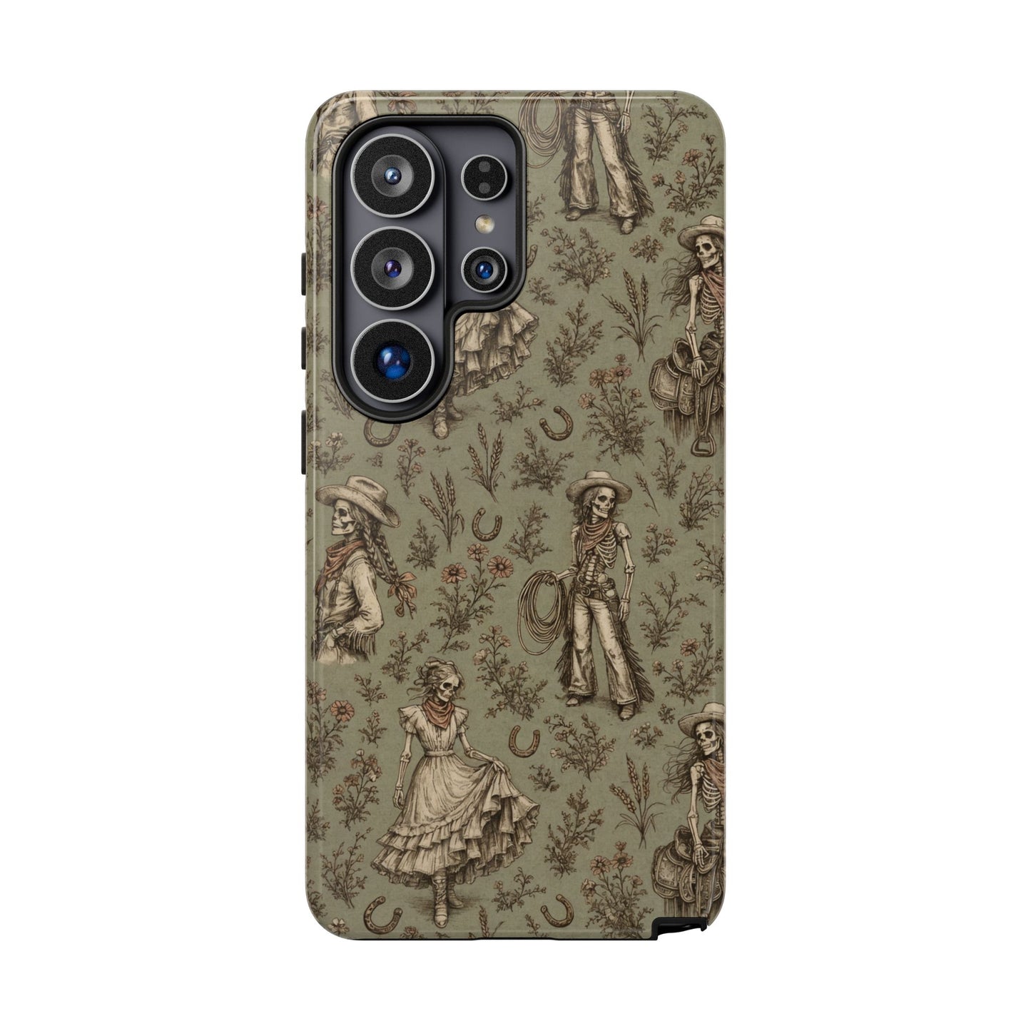 Skeleton Cowgirl Toile Tough Case