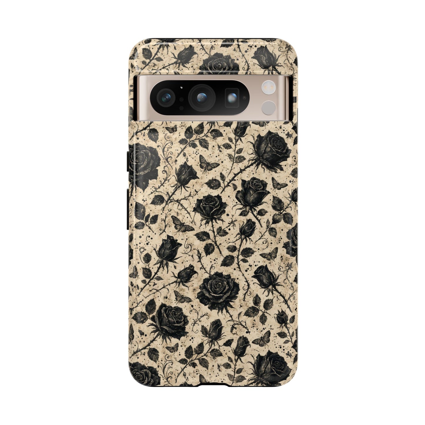 Black Rose Bone Tough Case