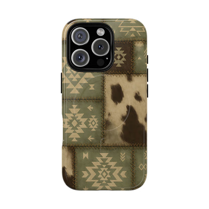 Rustic Sage Patchwork Magnetic Case