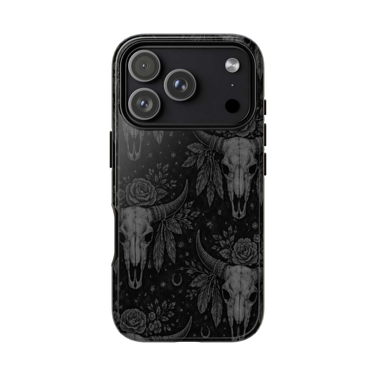 Western Noir Bull Skulls Tough Case