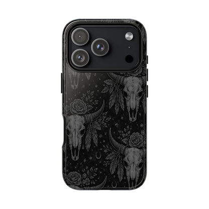 Western Noir Bull Skulls Tough Case