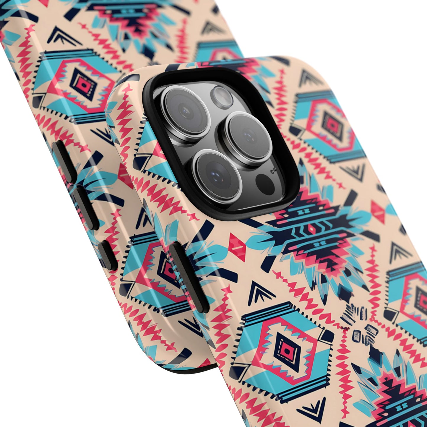 Pink Blue Aztec Tough Phone Case
