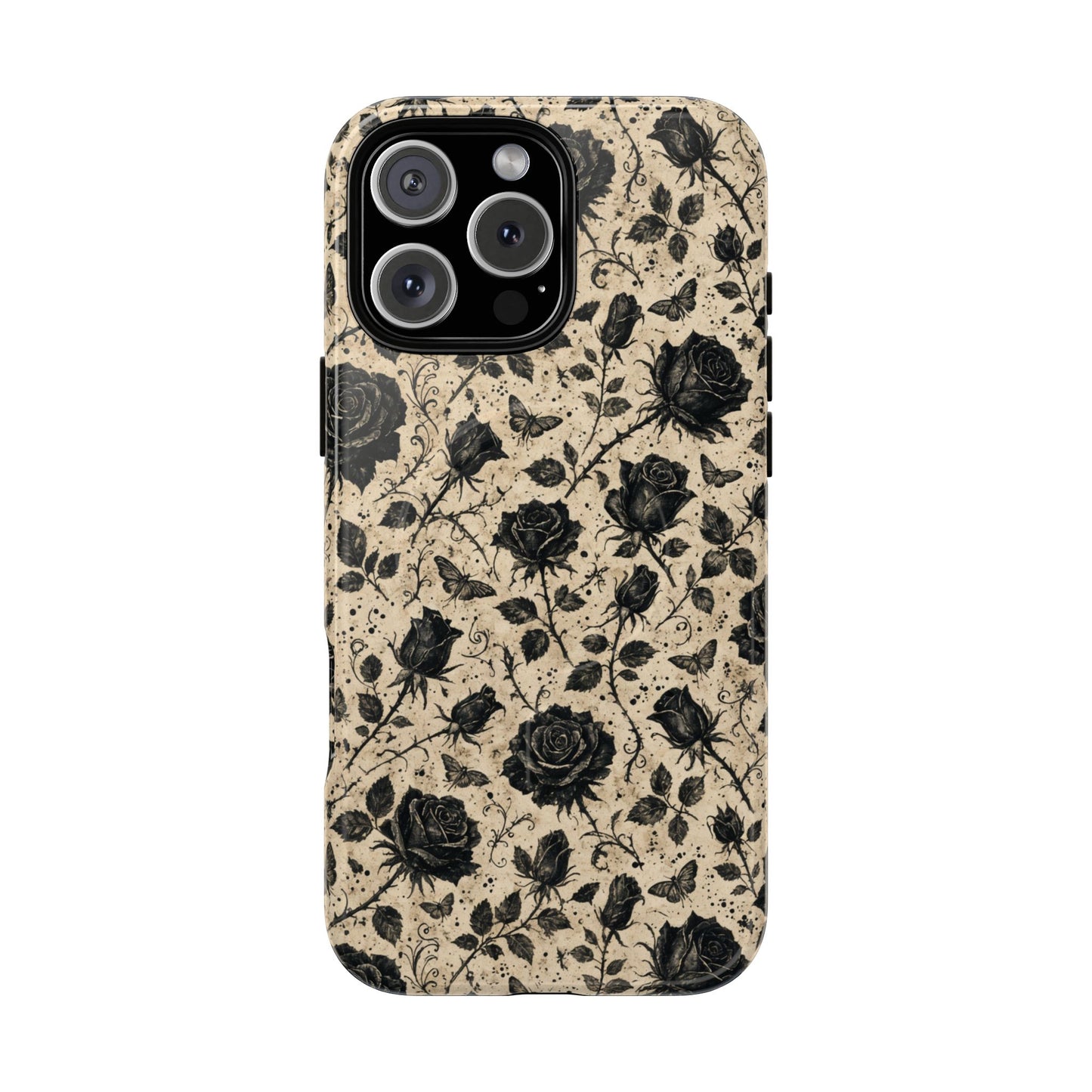 Black Rose Bone Magnetic Case