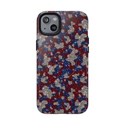 USA Cowhide Glitter Magnetic Case