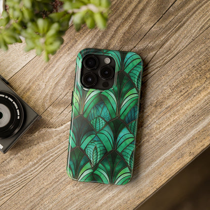 Emerald Green Stained Glass Phone Case