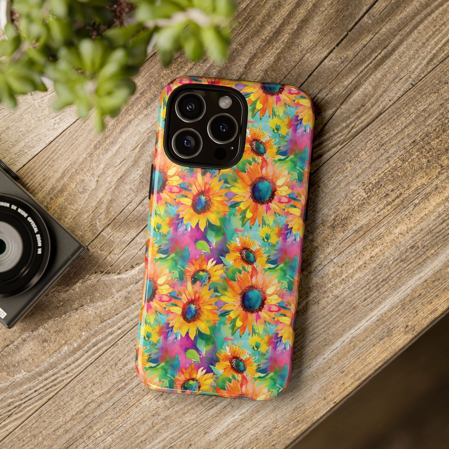 Neon Sunflowers Tough Phone Case