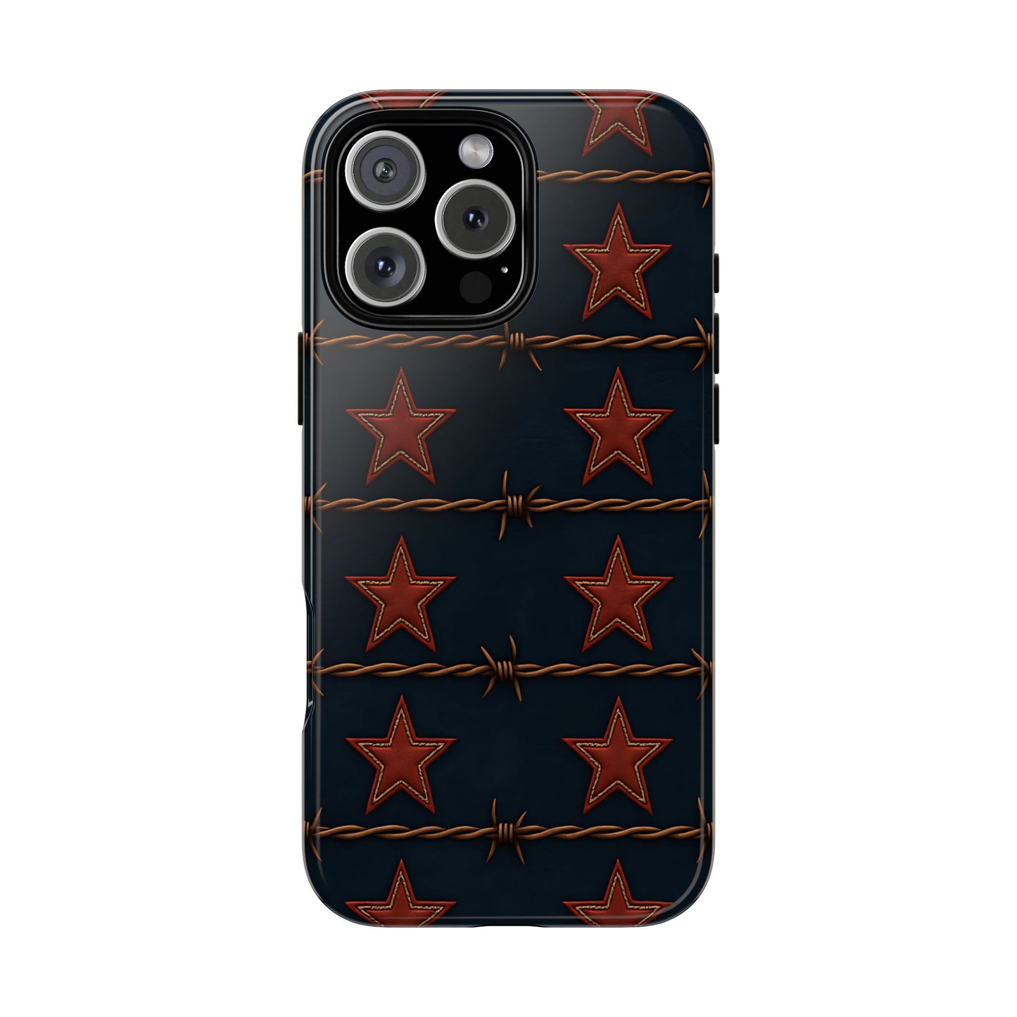 Red Stars + Barbed Wire Tough Phone Case