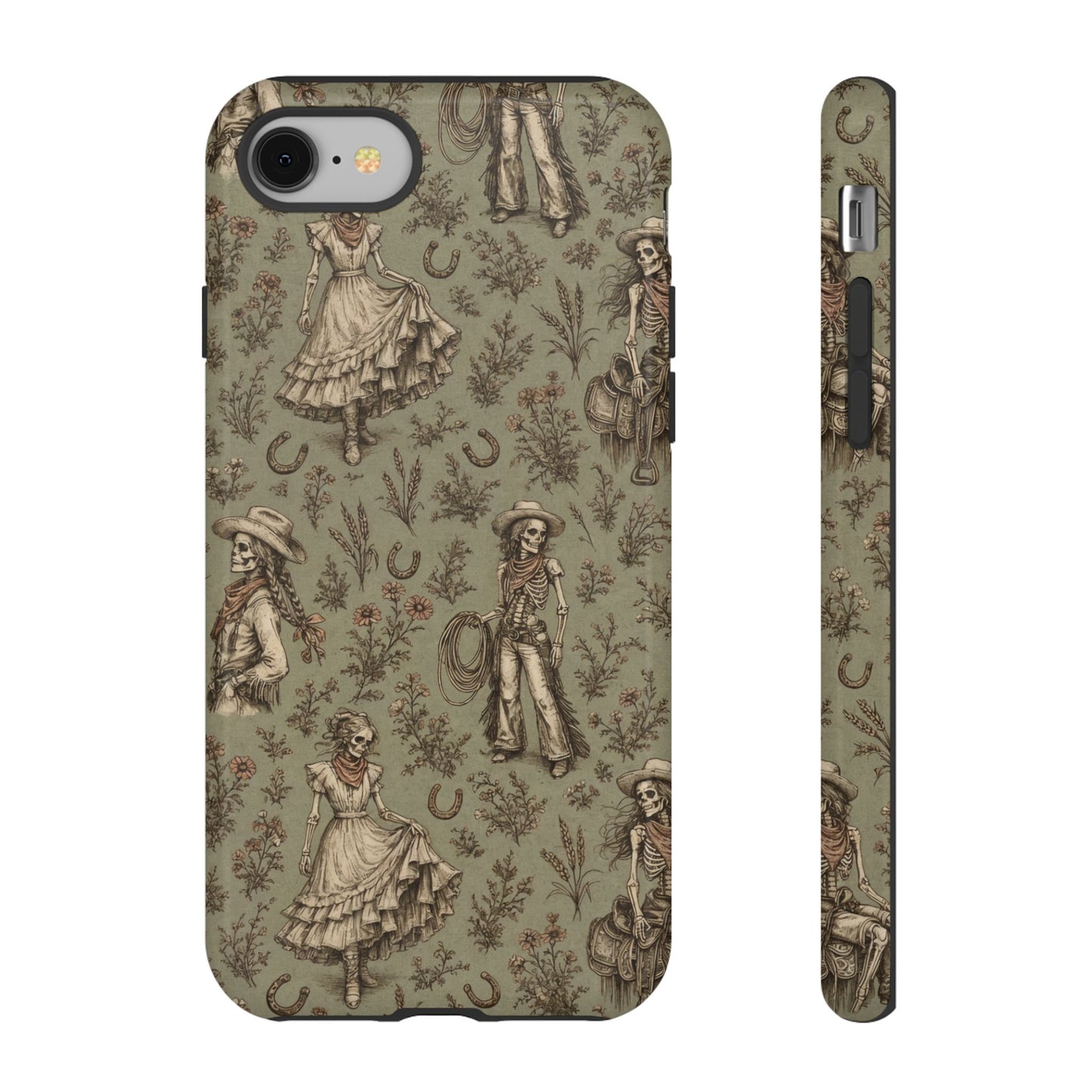 Skeleton Cowgirl Toile Tough Case