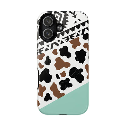 Mint Aztec Cowhide Magnetic Case