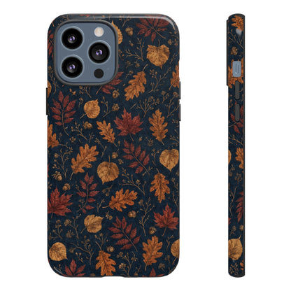 Navy Oak Leaf Tough Case