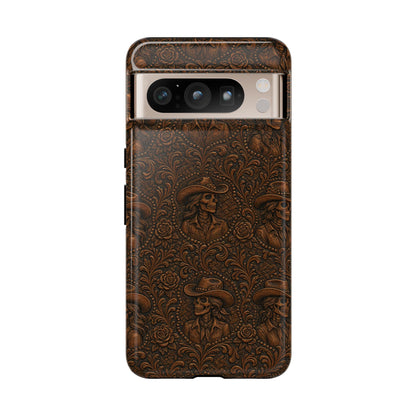 Tooled Skeleton Cowgirl Tough Case