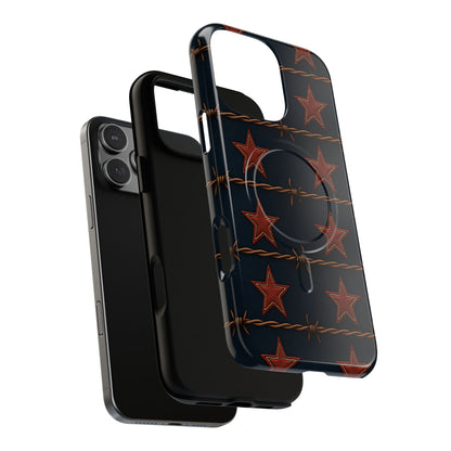 Red Stars + Barbed Wire Magnetic Case