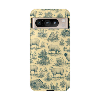 Sheep Toile Tough Case
