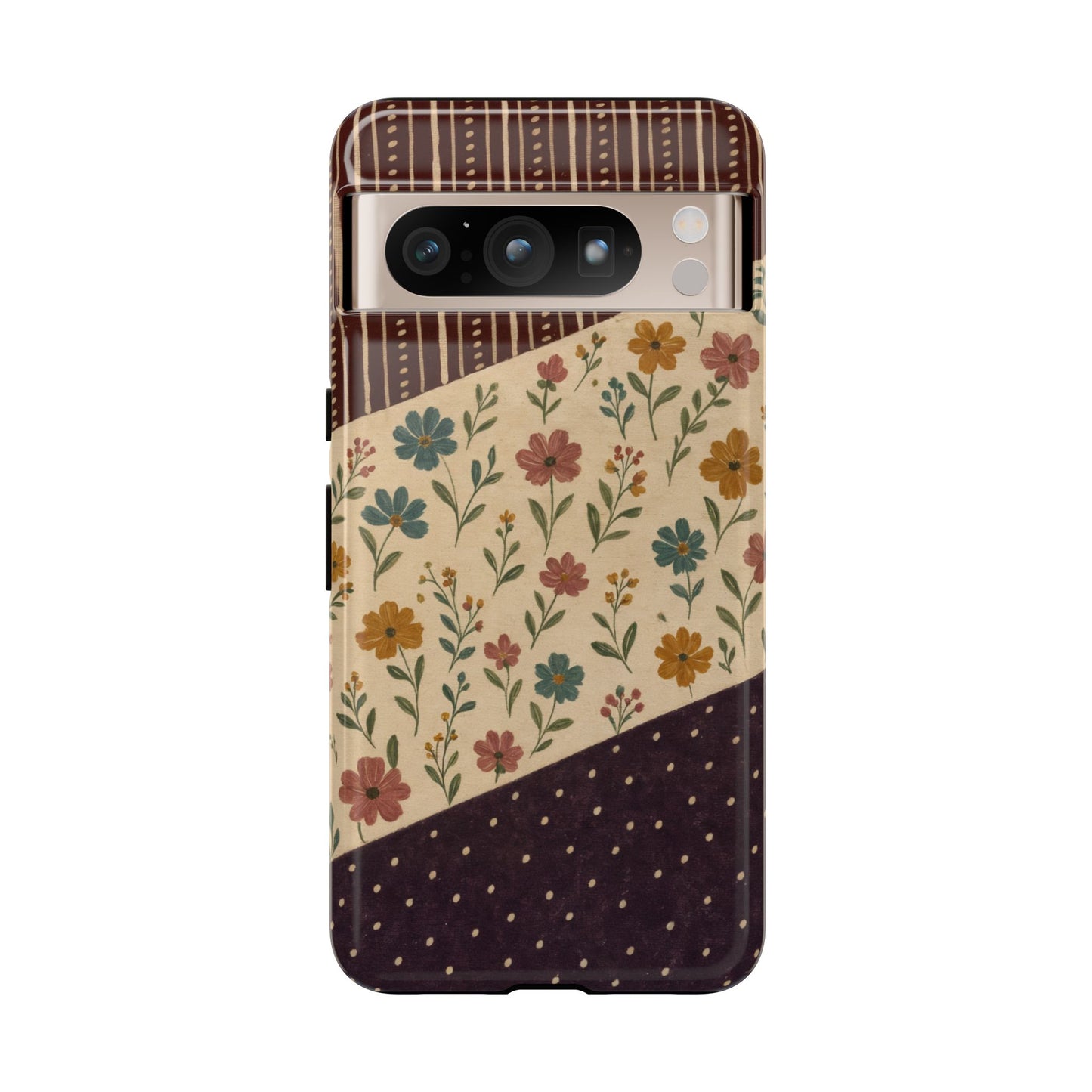 Fall Floral Stripe Tough Case