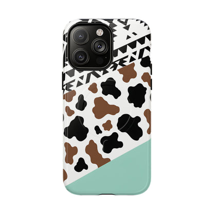 Mint Aztec Cowhide Magnetic Case