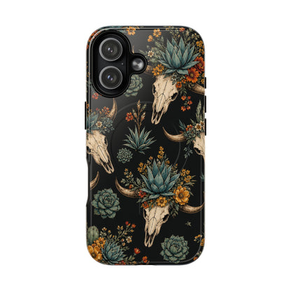 Desert Bloom Skull Magnetic Case