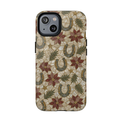 Pearl Horseshoe Poinsettia Magnetic Case