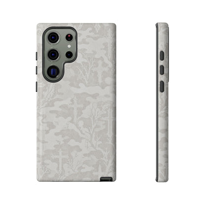 White Camo Cross Tough Case