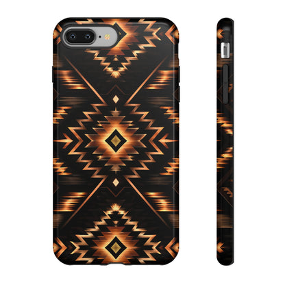 Black Gold Aztec Rug Tough Case