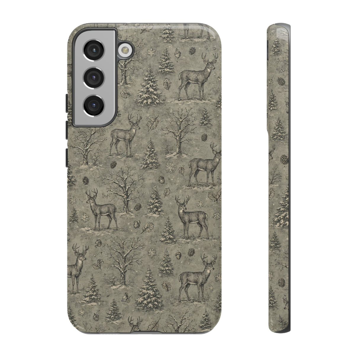 Etched Winter Buck Tough Case