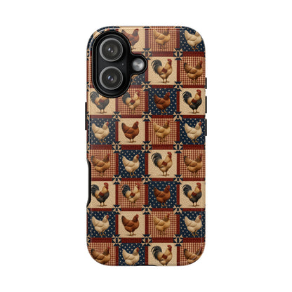 Patriotic Chicken Patchwork Tough Case