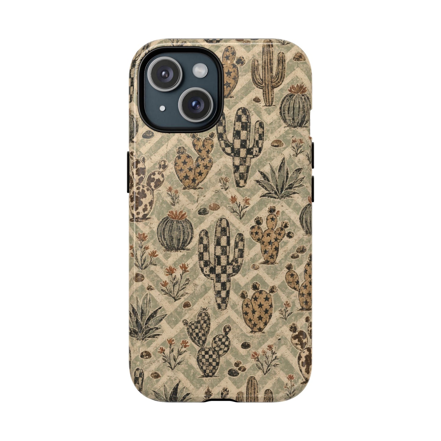 Checkered Cactus Magnetic Case