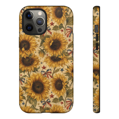 Patriotic Sunflowers Tough Case