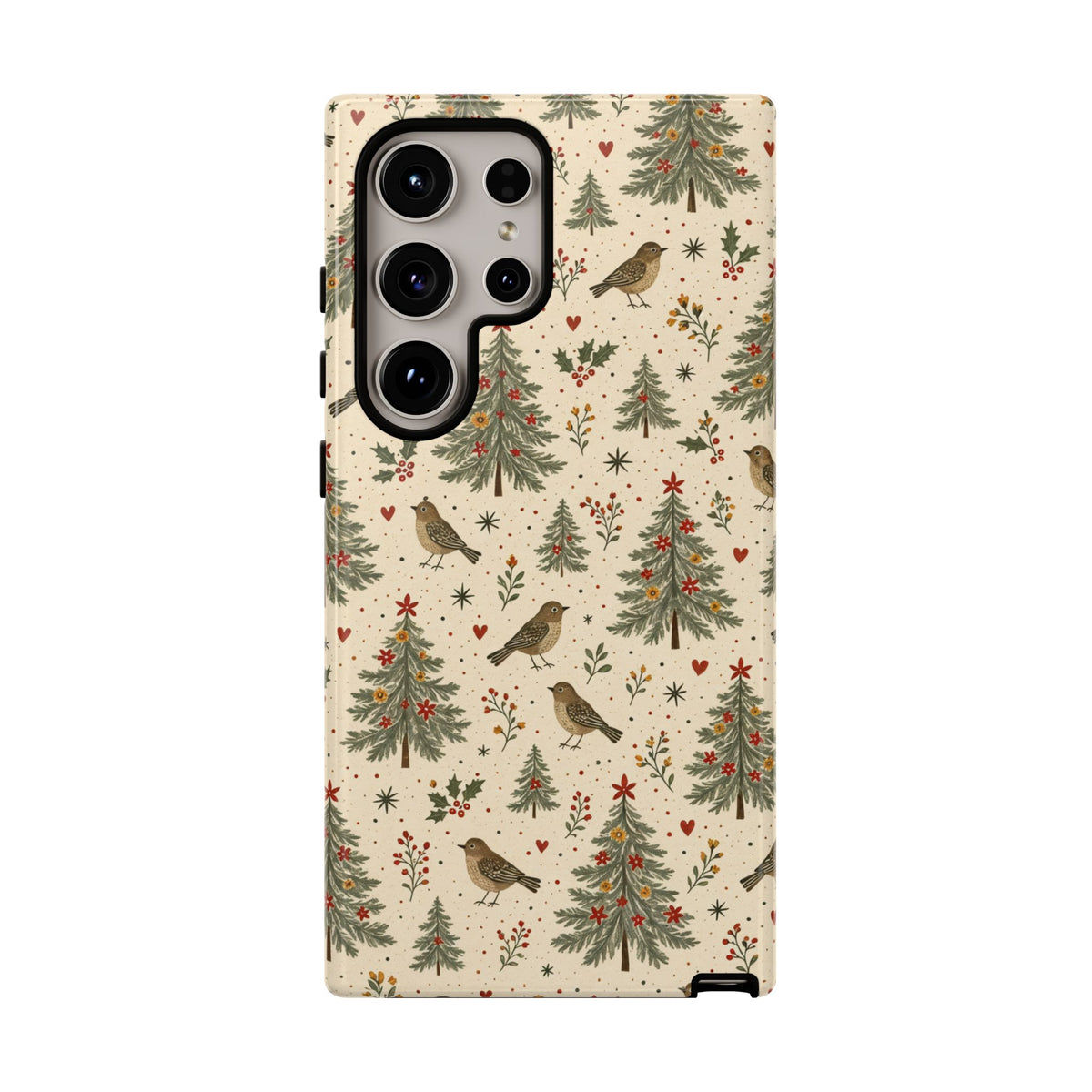 Folk Christmas Birds Tough Case