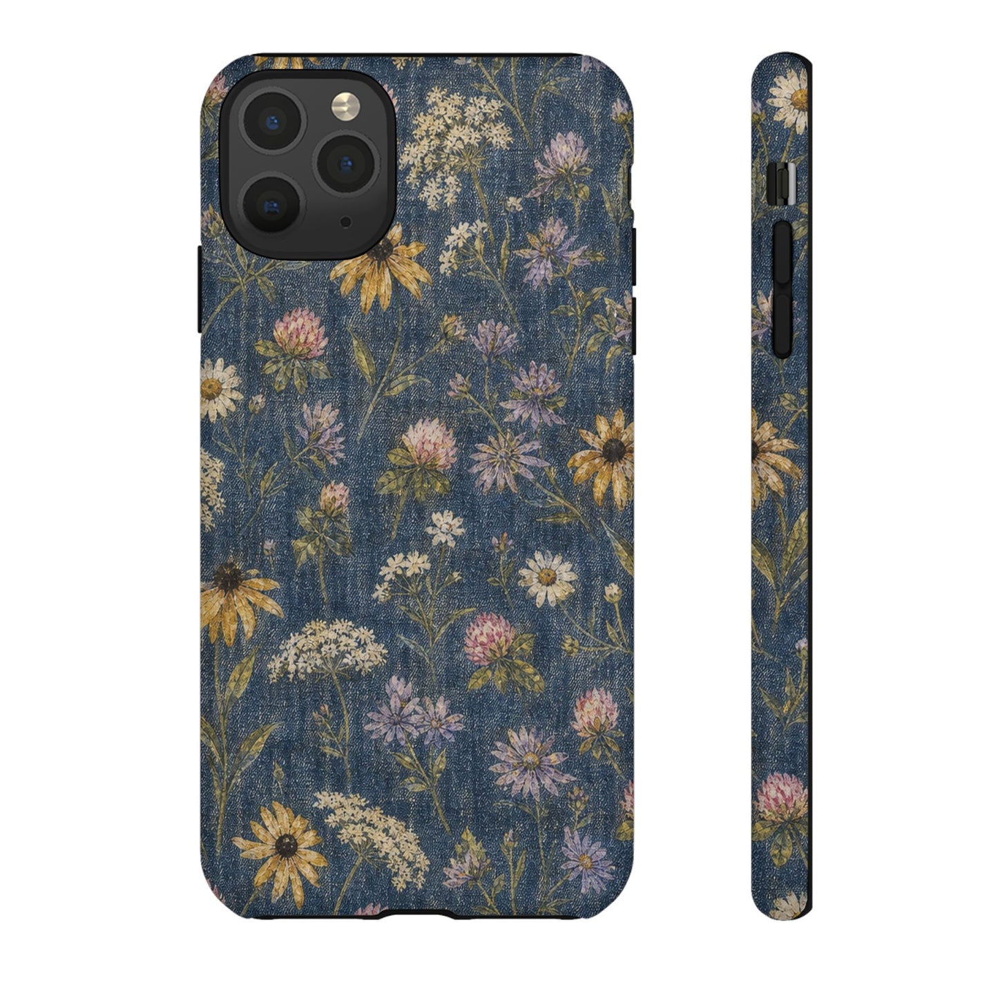 Denim Florals Tough Case