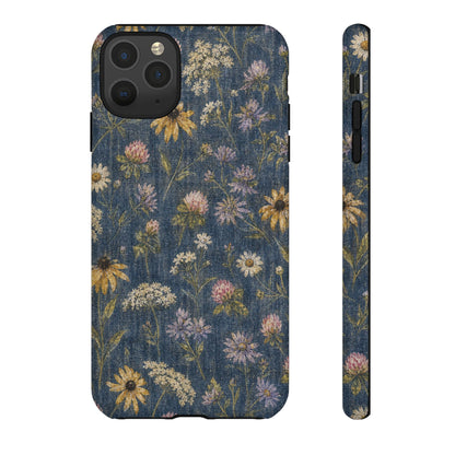 Denim Florals Tough Case