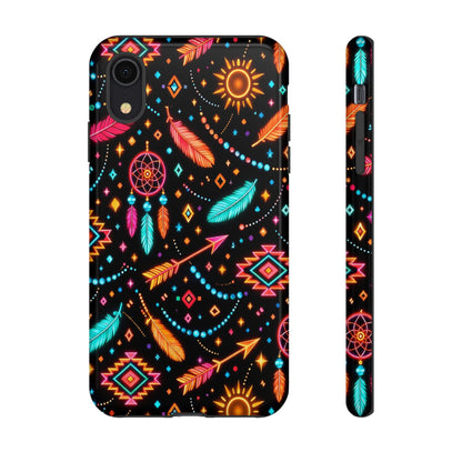 Neon Aztec Feather Tough Case