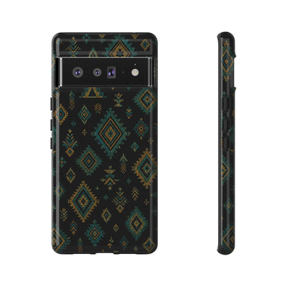 Turquoise Gold Aztec Tough Case