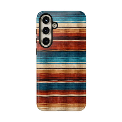 Turquoise + Orange Serape Tough Case